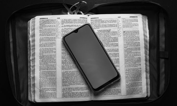A phone on a bible